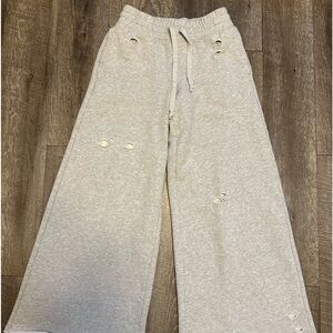 Aerie Women’s Gray Wide-leg Skater Sweatpants